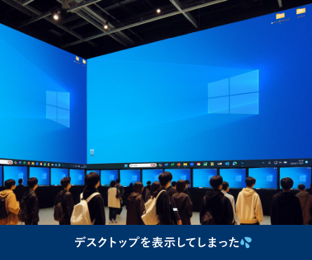 デスクトップを表示してしまった